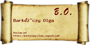 Barkóczy Olga névjegykártya