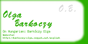 olga barkoczy business card